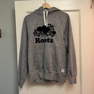 Roots Canada Original Salt & Pepper Kanga Hooded Sweatshirt Sweater XS